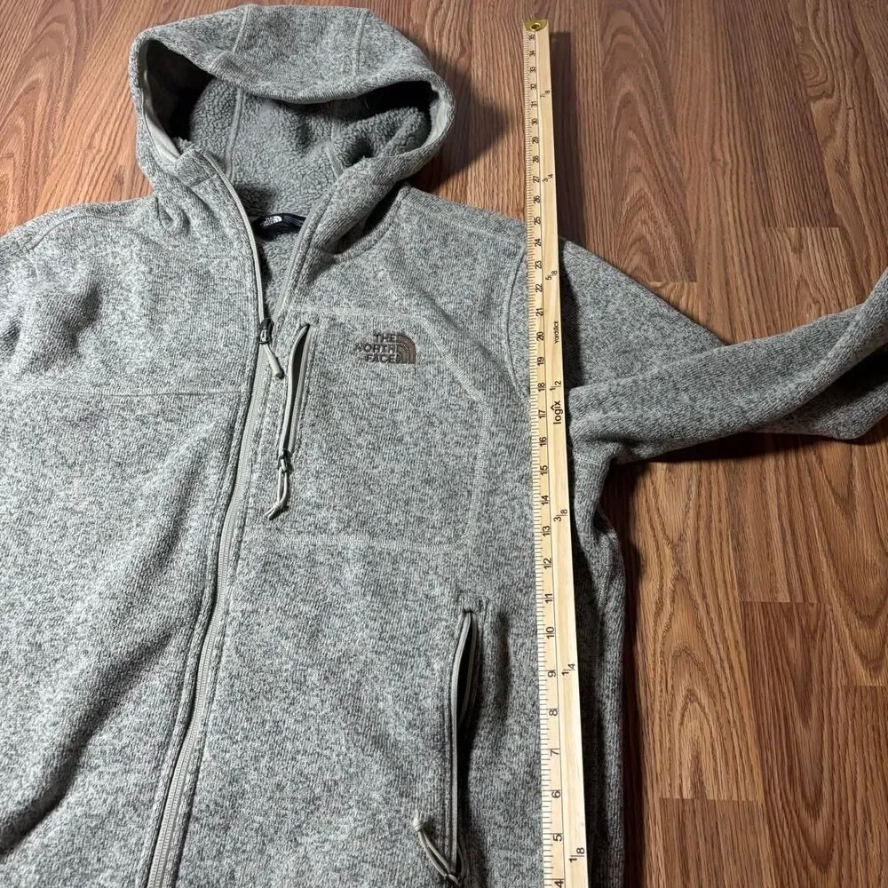 The North Face Fleece Hoodie Jacket Men’s Large Beige Full Zip Outdoor