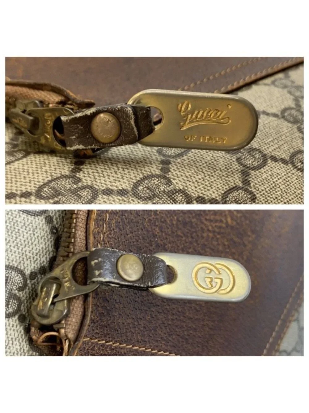 Gucci Sherry Line Beige Brown GG Supreme Canvas Tote