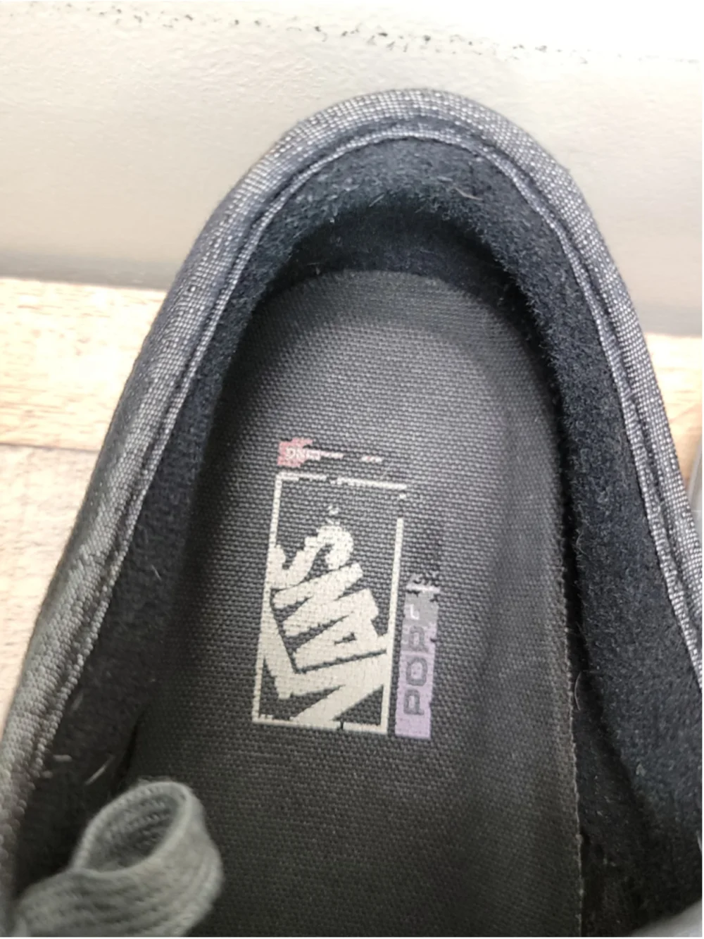 Vans 9.5 Skate Chukka Low Black Denim Gray Canvas Shoes Athletic Skater Sneakers