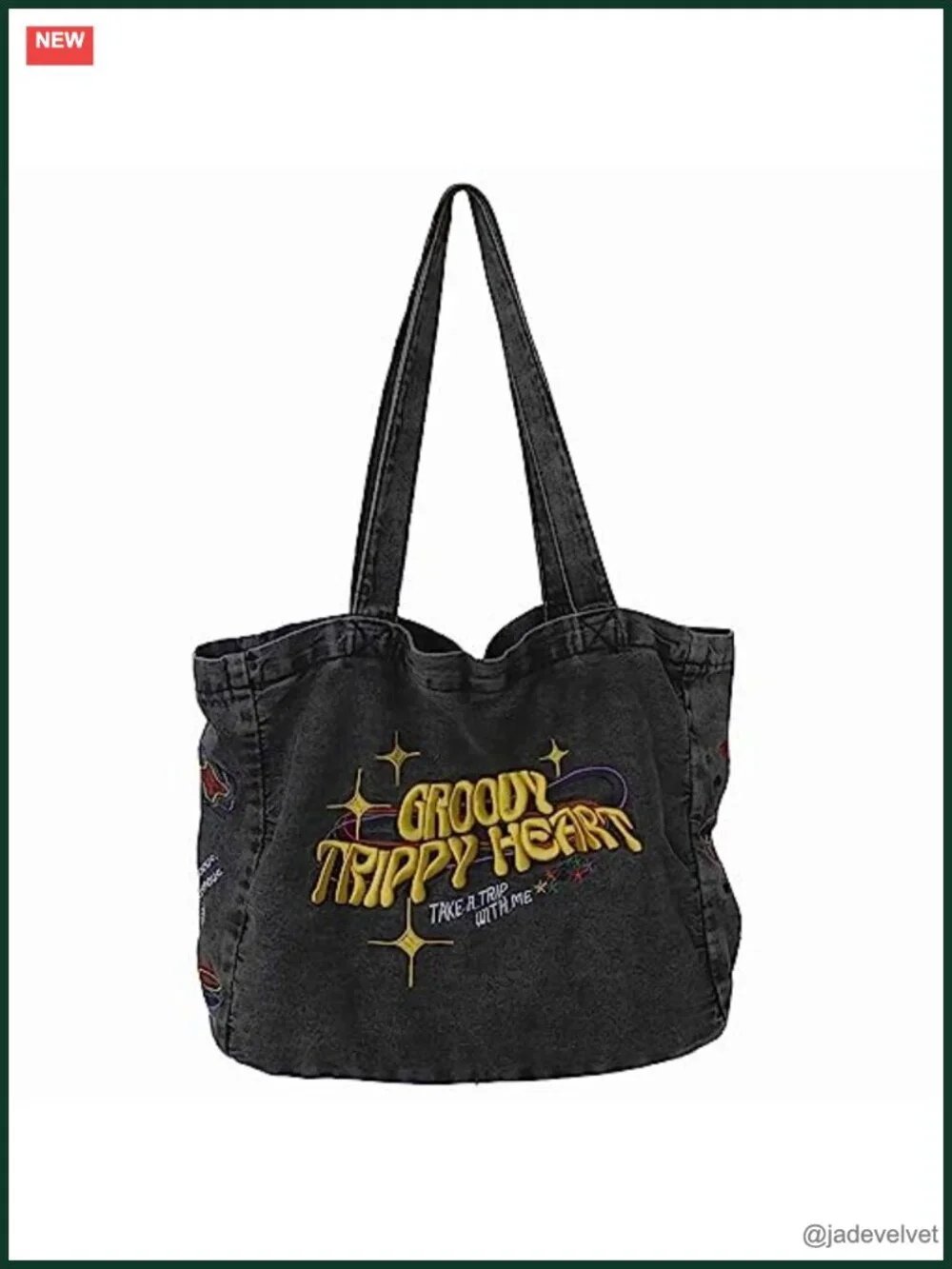 Denim Large Shoulder Hobo Bag with Pockets, Crossbody Tote for Work
