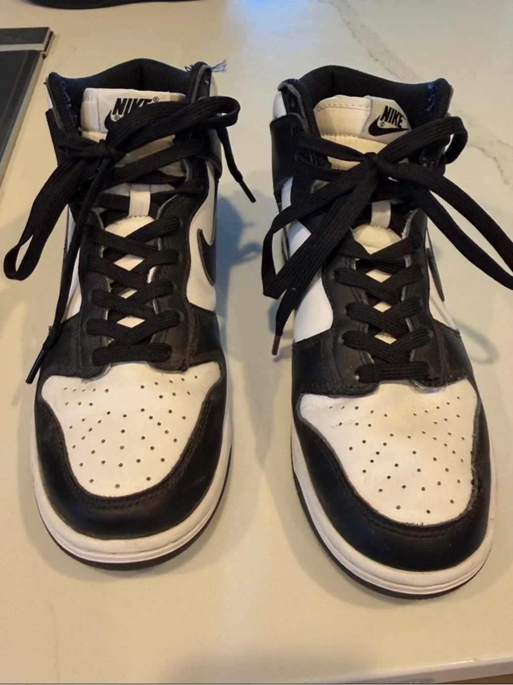 Nike Black and White Mid-Top Sneakers
