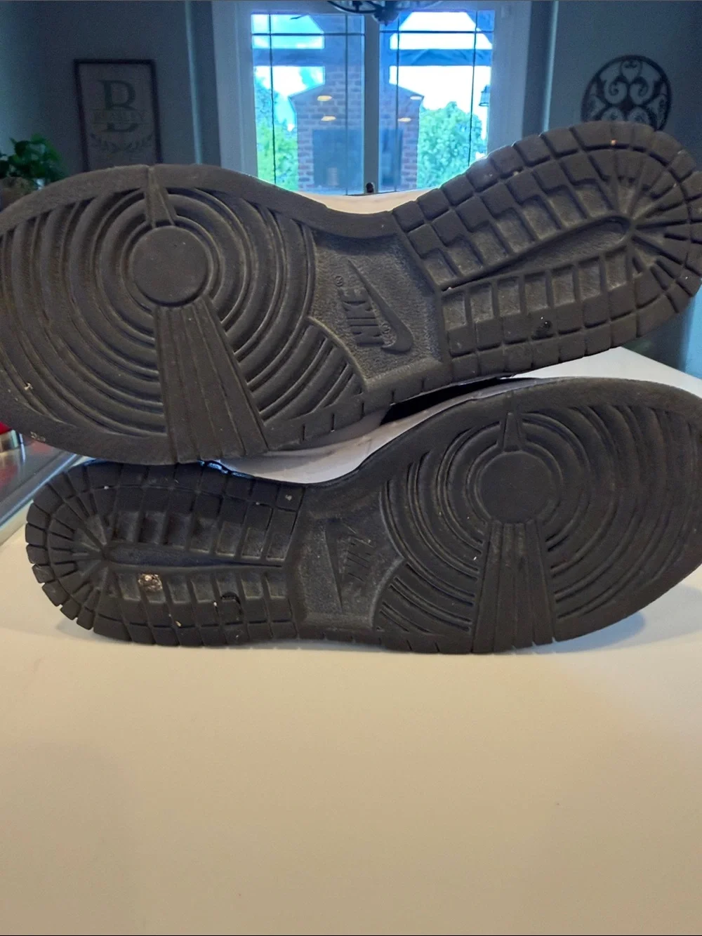 Nike Black and White Mid-Top Sneakers