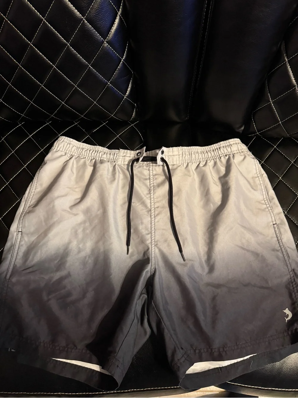Reel Legends Grey and Black Swim Trunks