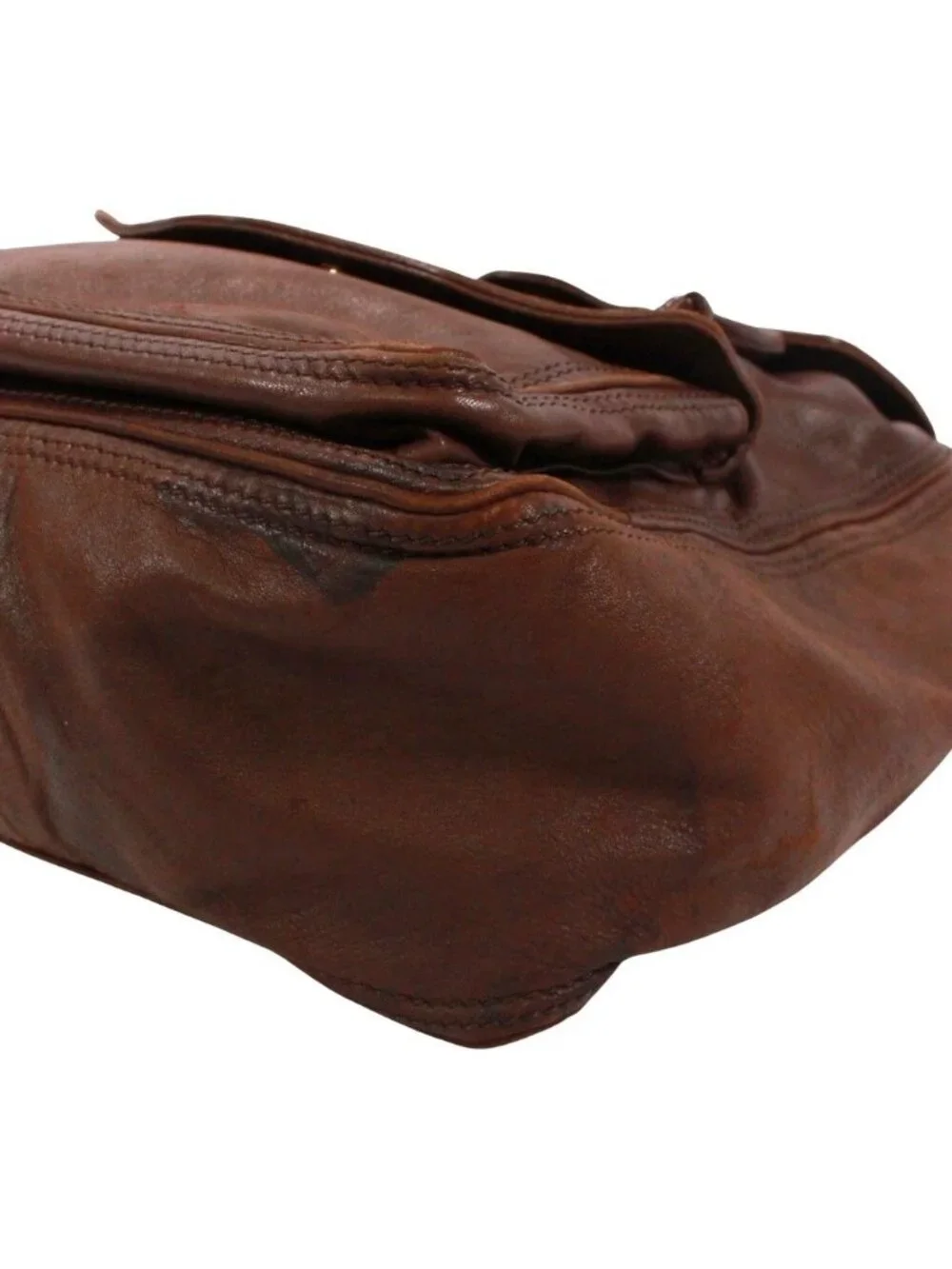 Bottega Veneta Intrecciato Backpack Leather Brown Gold