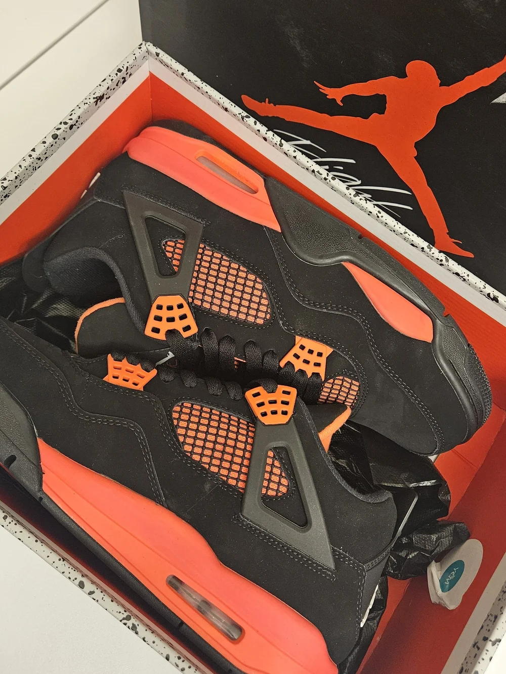 Air Jordan 4 Retro 'Red Thunder' Mens 10 CT8527-016 Streetwear Black Crimson