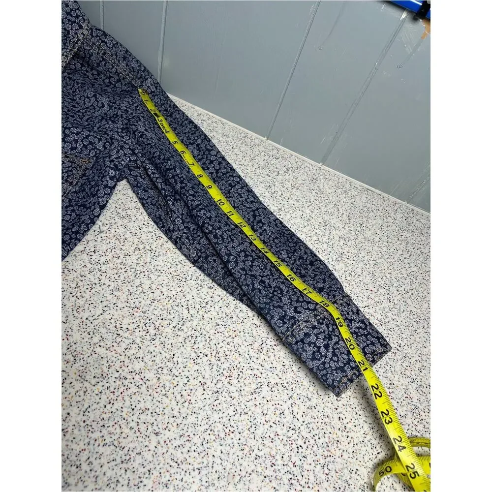 CHANEL Camellia CC Floral Denim Jean Jacket Oversized Bomber Size 34 Women’s 2