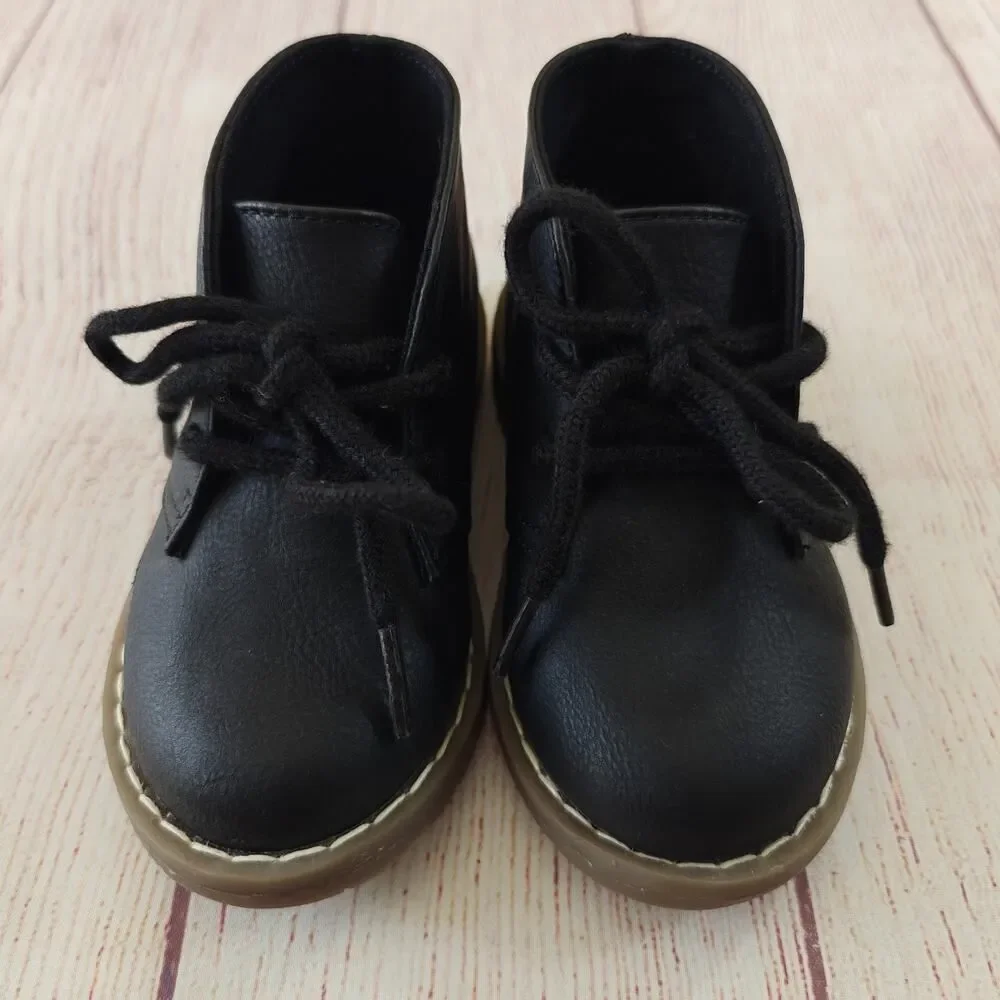 The Children's Place Toddler Boys Lace Up Boots - black sz 7