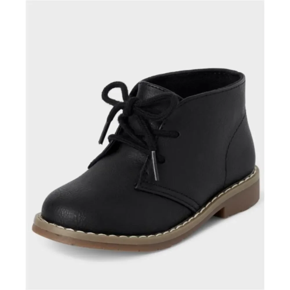 The Children's Place Toddler Boys Lace Up Boots - black sz 7
