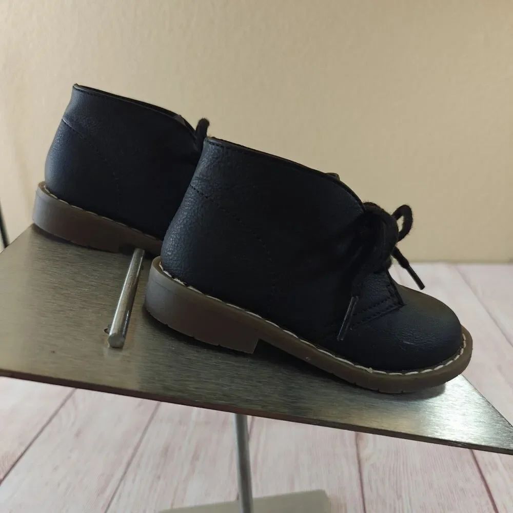 The Children's Place Toddler Boys Lace Up Boots - black sz 7