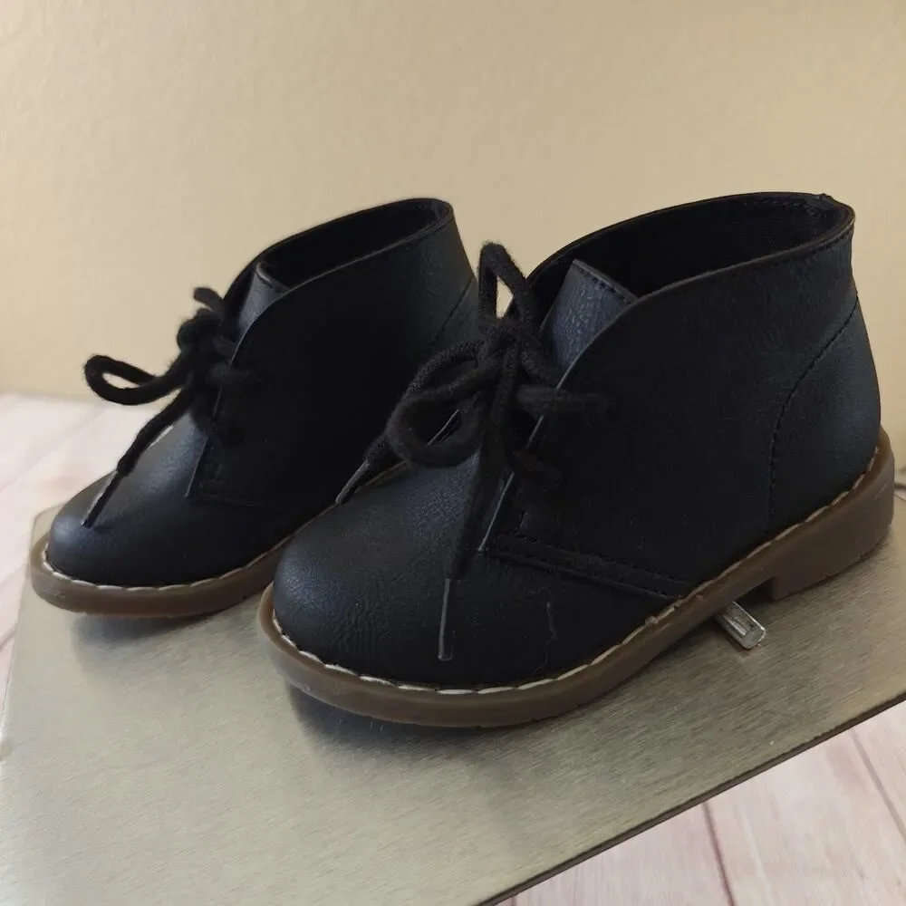 The Children's Place Toddler Boys Lace Up Boots - black sz 7