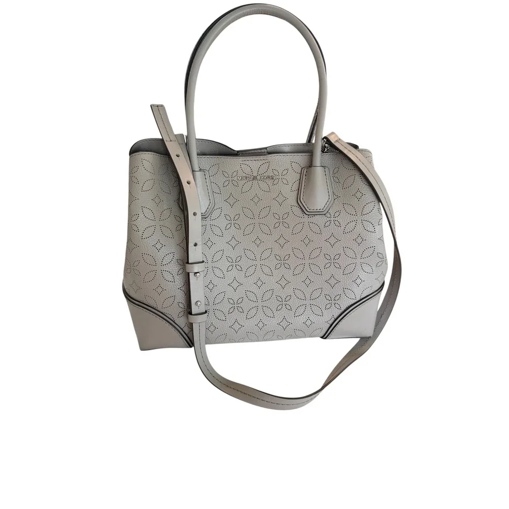 Michael‎ Kors Mercer Gallery Perforated Leather Crossbody  Bag Laser Cut Floral