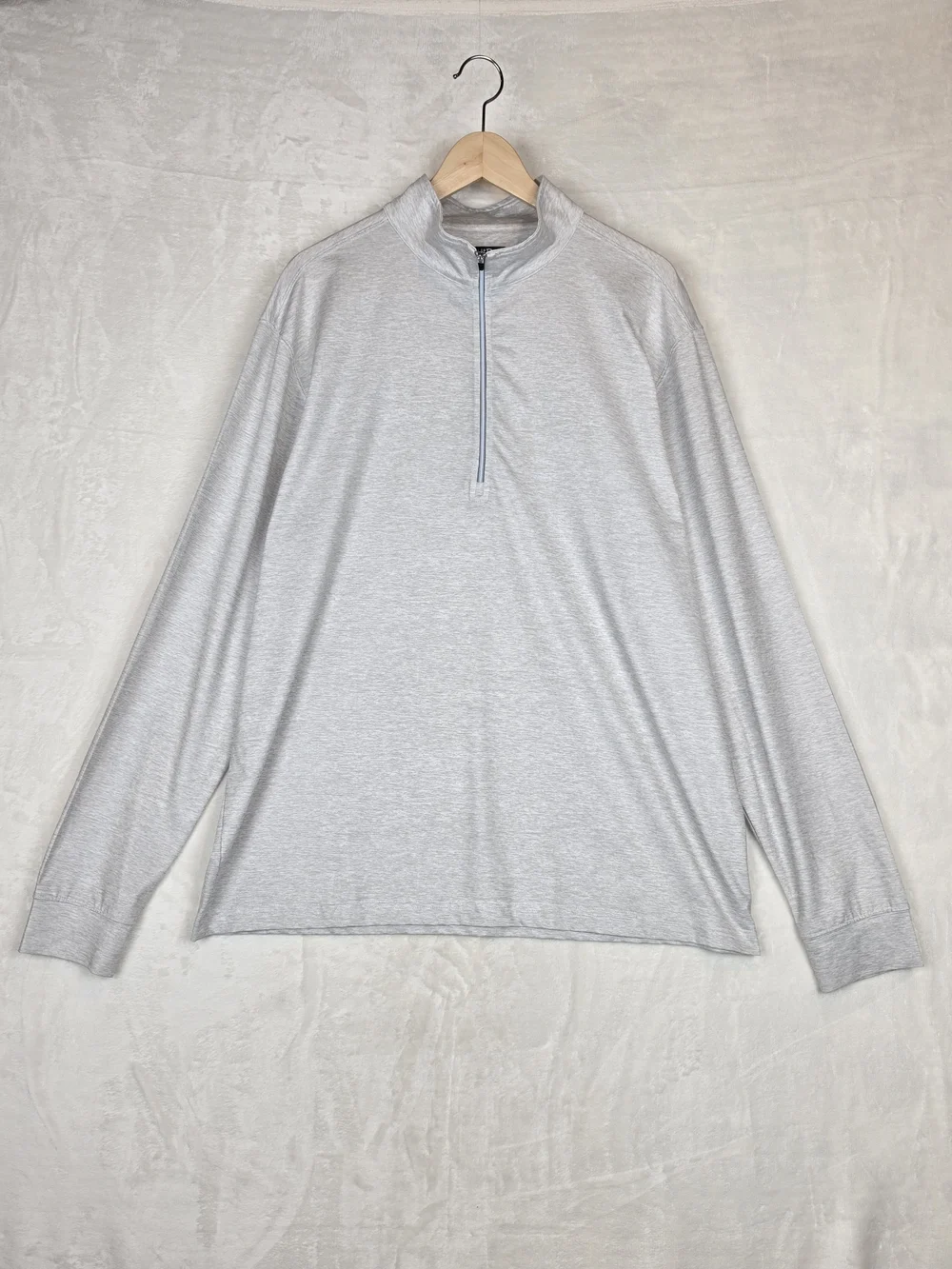 Straight Down Quarter Zip Pullover Mens XL Gray Golf Performance Long Sleeve