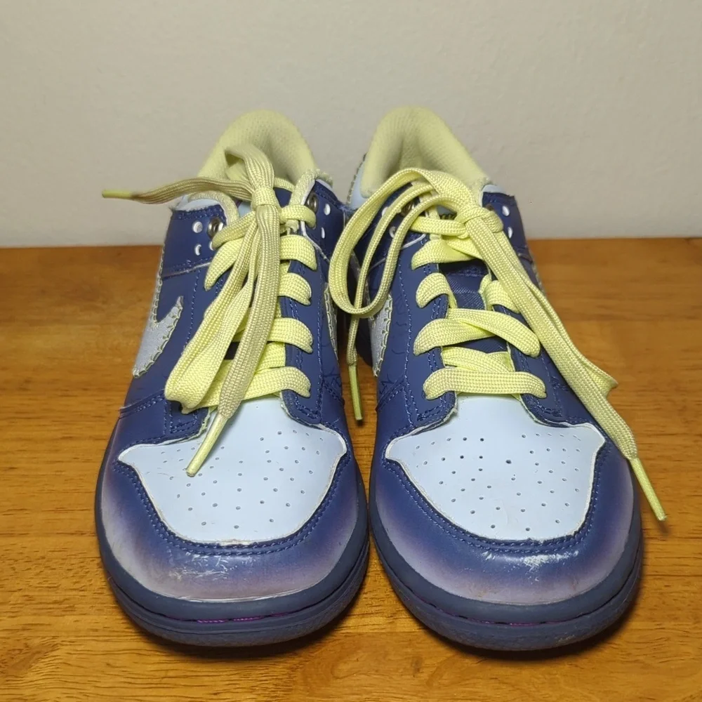 Nike Dunk Low GS Halloween - I am Fearless Sneakers Blue Green Boys Size 2Y