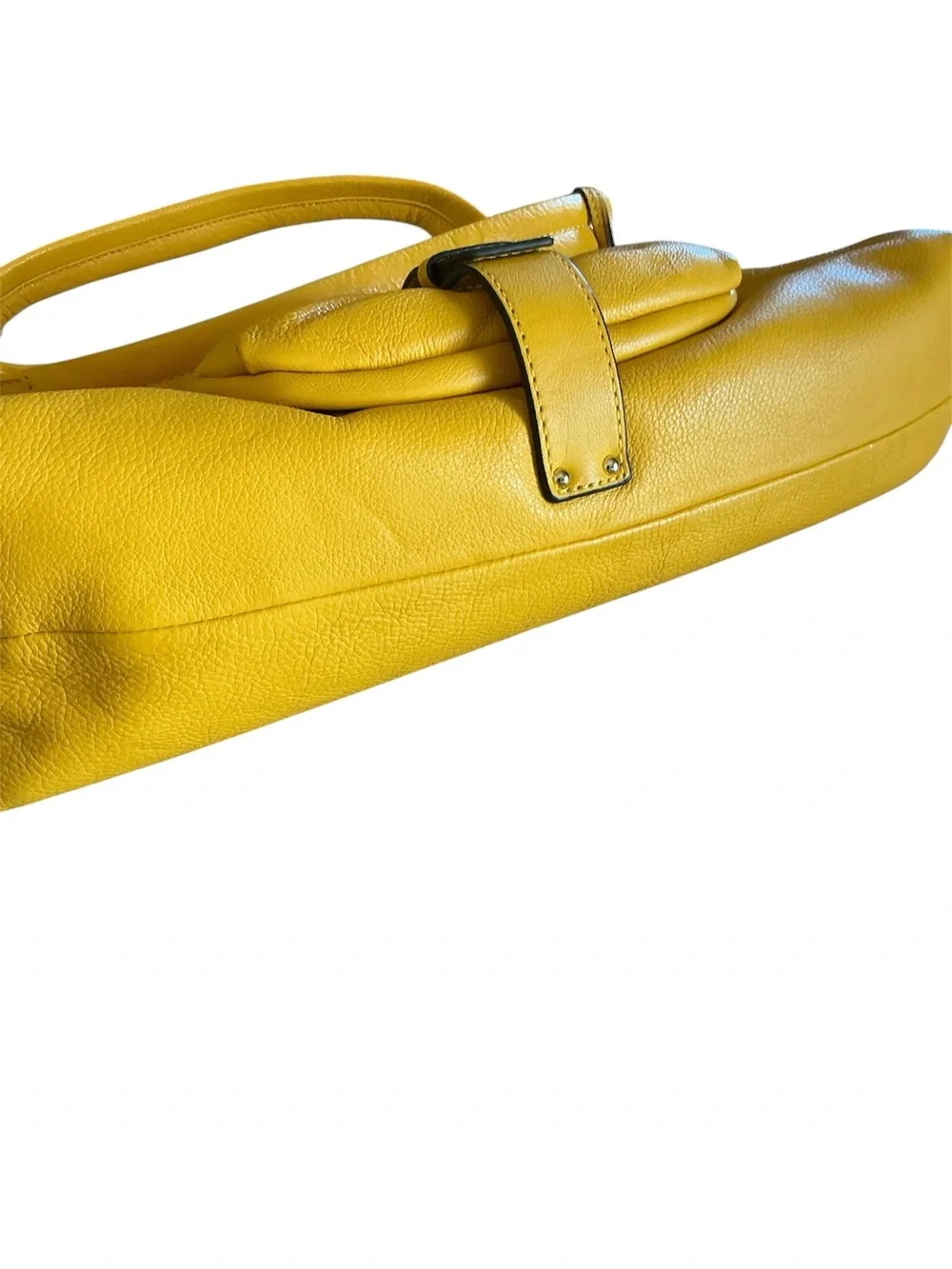 Michael Kors Brass Yellow Pebbled Leather Shoulder Bag