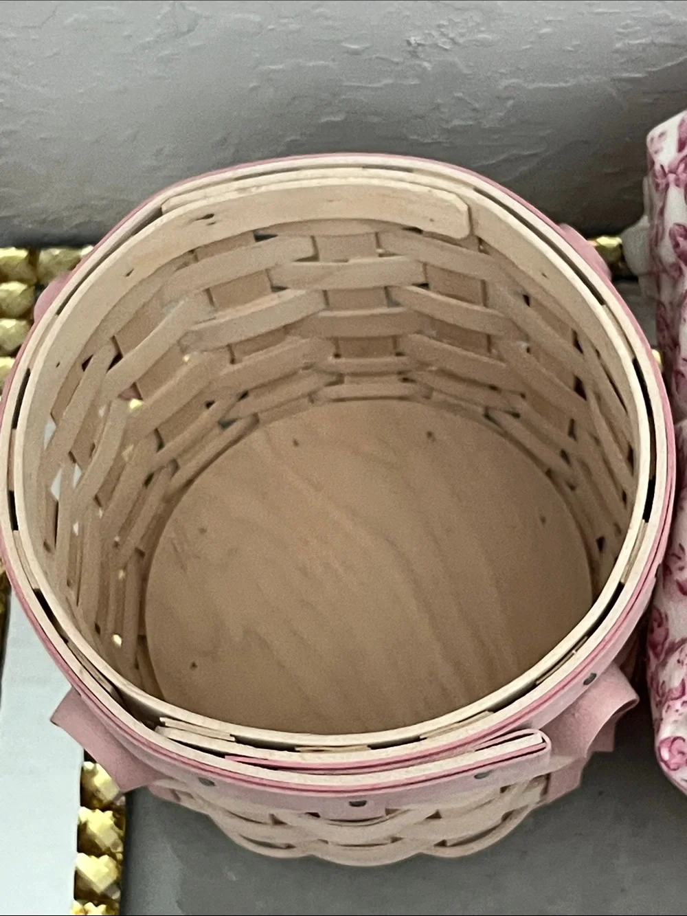 Longaberger plastic pink add