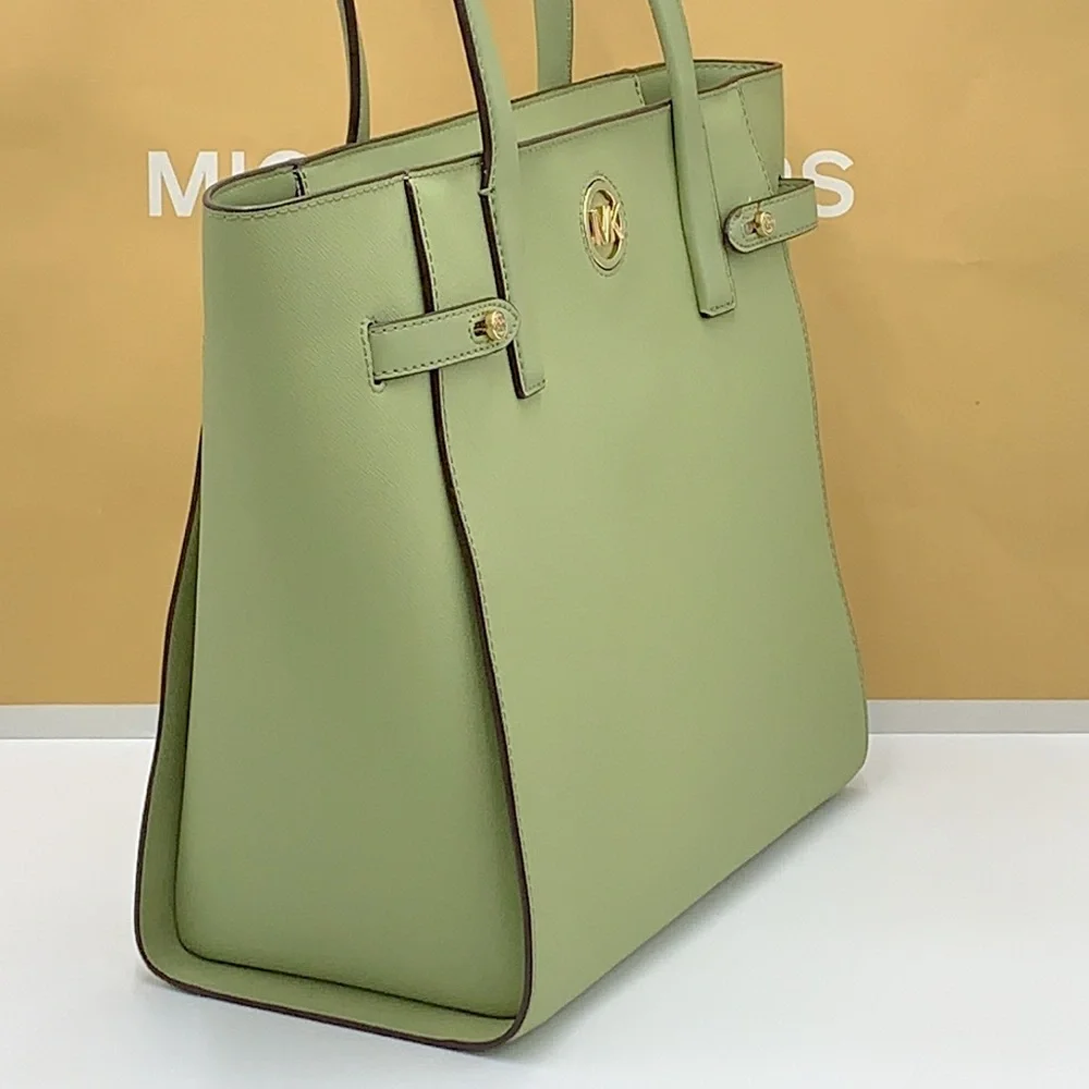 MICHAEL KORS CARMEN LARGE NORTH SOUTH TOTE LIGHT SAGE COLOR