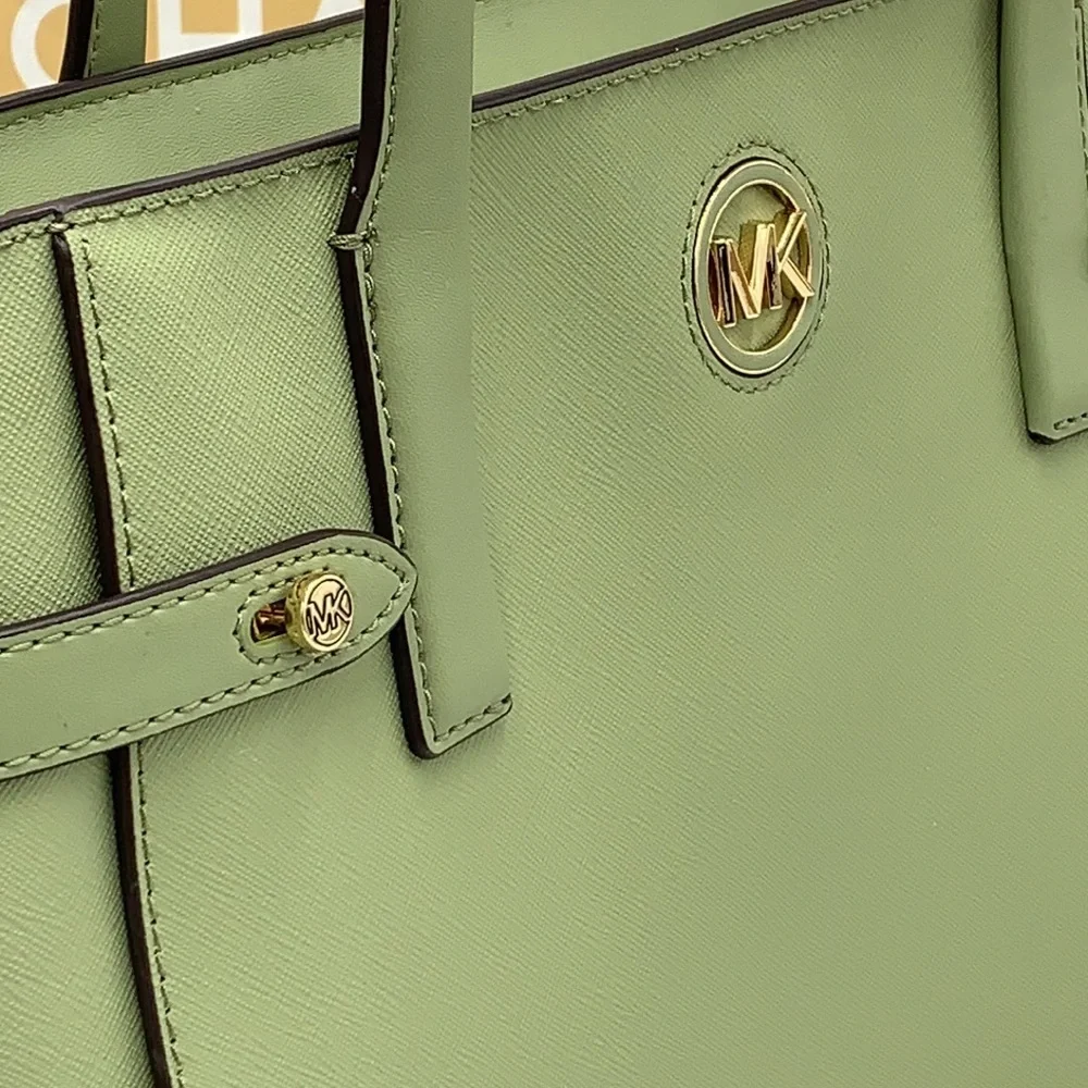 MICHAEL KORS CARMEN LARGE NORTH SOUTH TOTE LIGHT SAGE COLOR