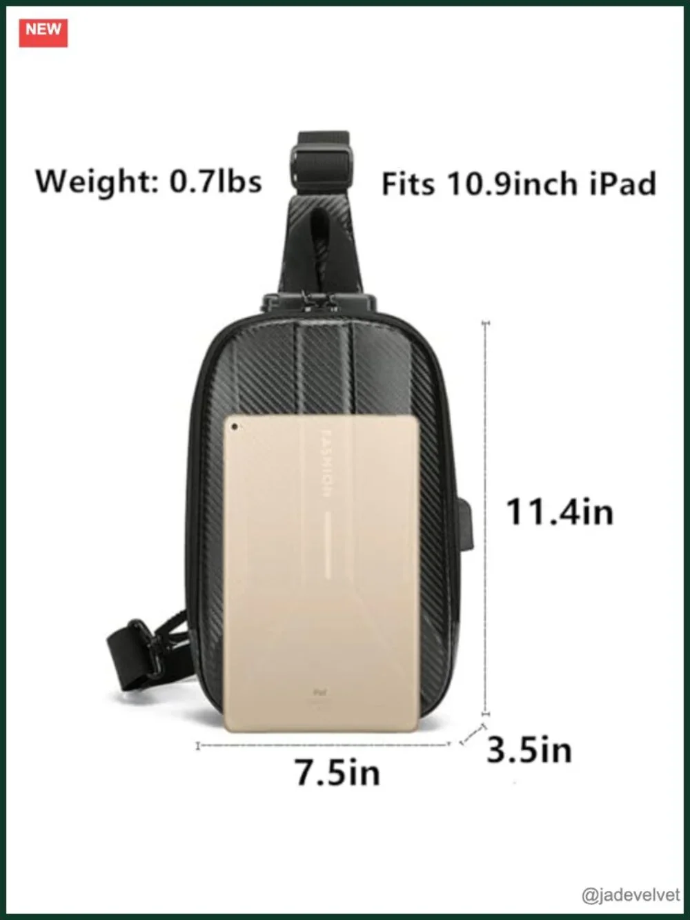 Hard Shell Crossbody Sling Backpack Anti-Theft USB Charging Port