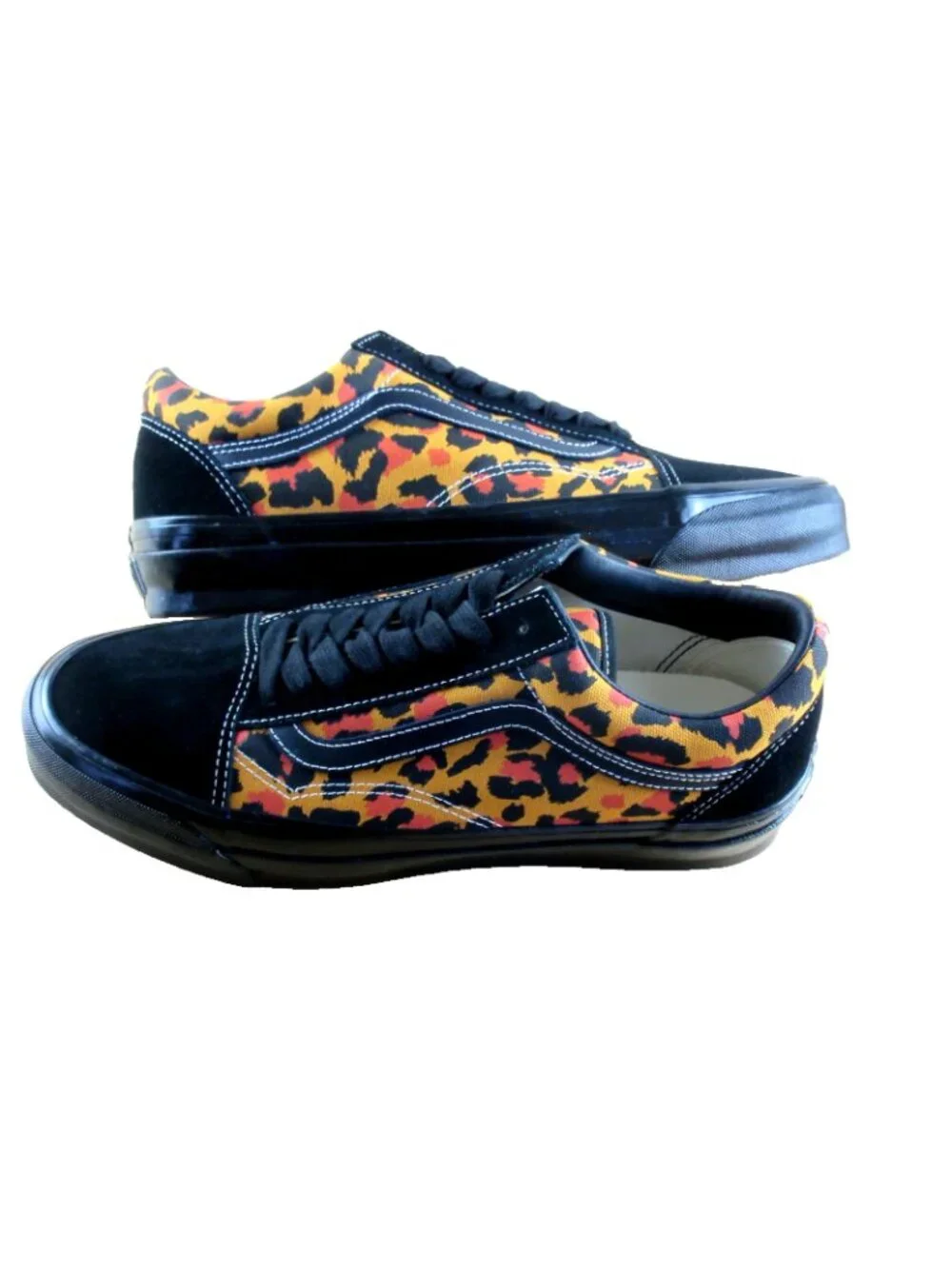 Vans Men's Lx Old Skool Leopard Double Black Striped Skate shoes Size 11.5 NEW