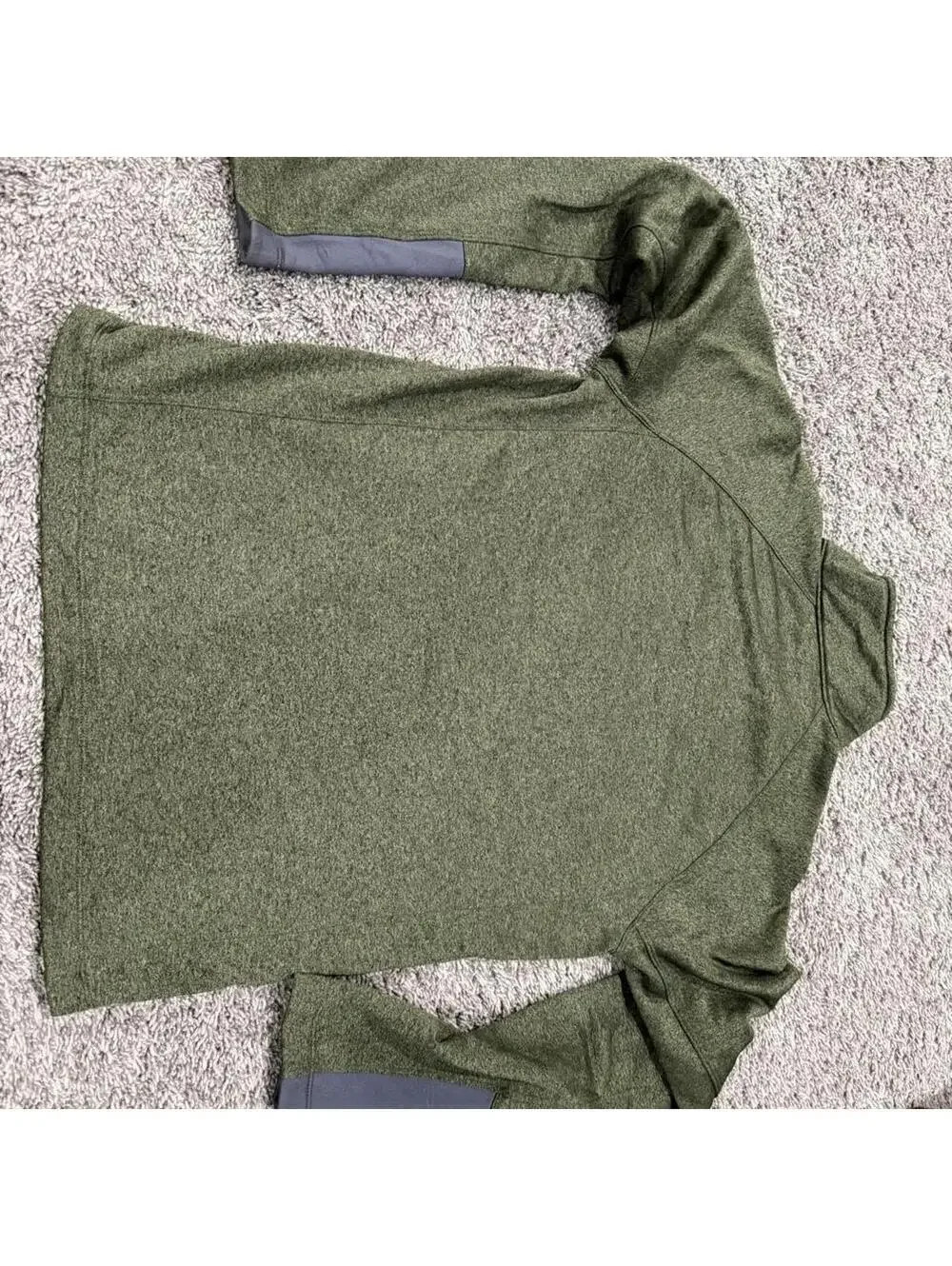 The North Face Men's Olive Green Quarter Zip Pullover Fleece Jacket S/P