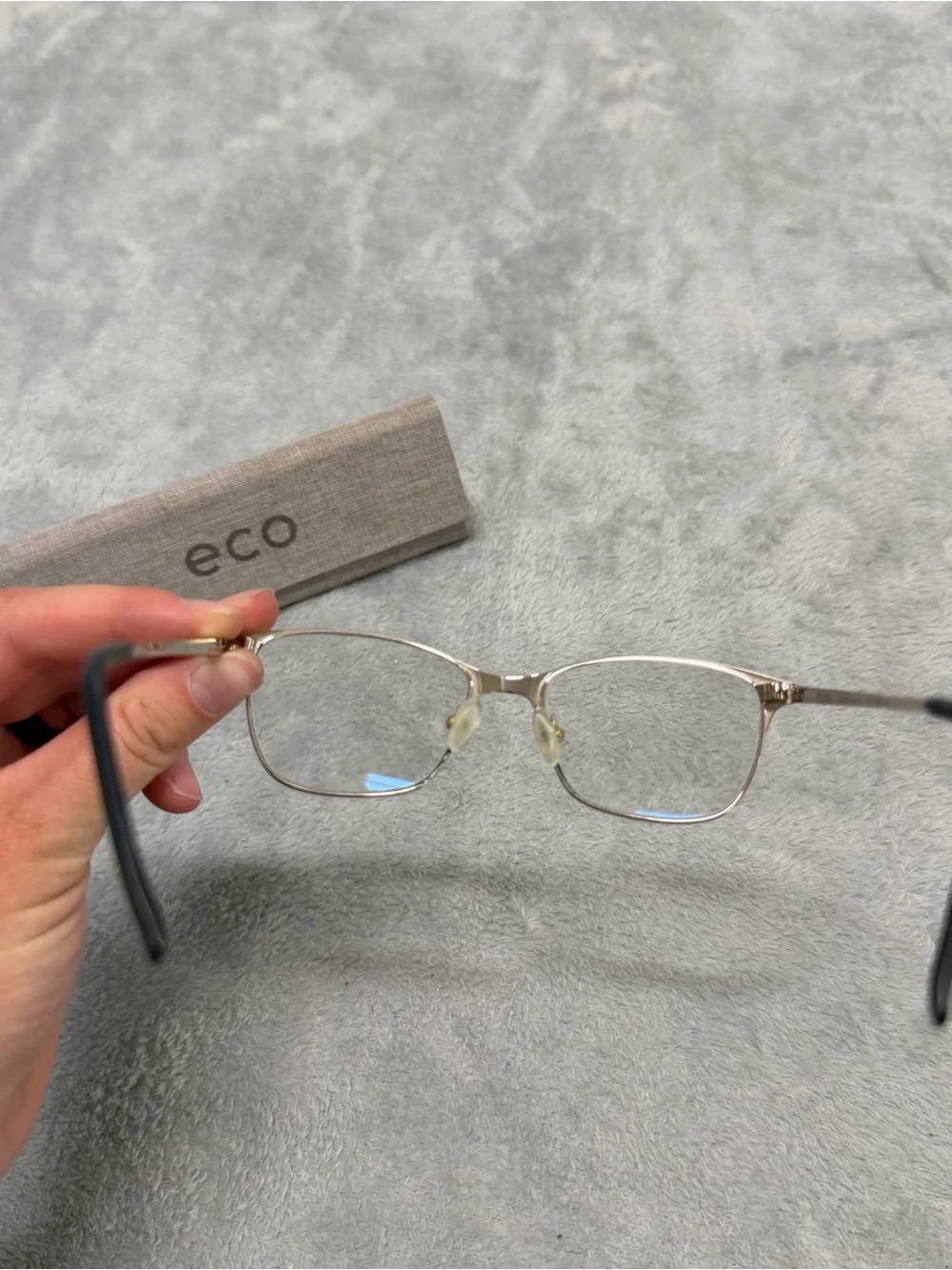 Eco Daisy BGLD Eyeglasses FRAMES ONLY Black Gold W/ Case 49-16-140