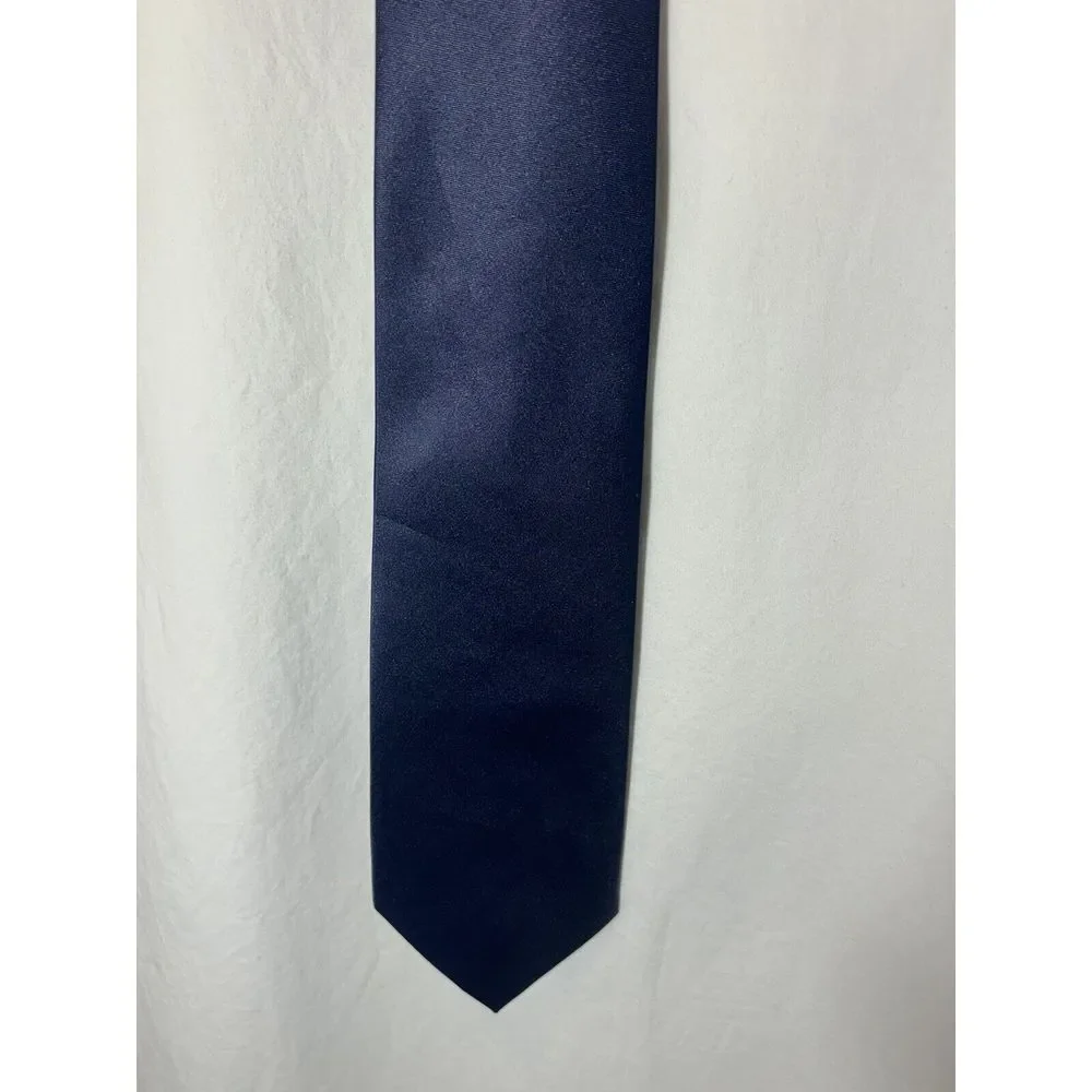 Davvero Benino‎ Italy Mode Men's Tie Standard Navy 100% Polyester BB2