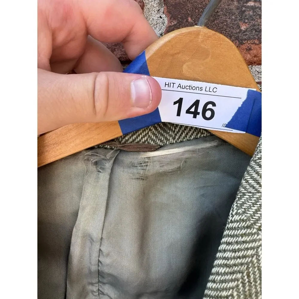 Griffon Clothes 42 Brown Herringbone Wool Sport Coat Blazer