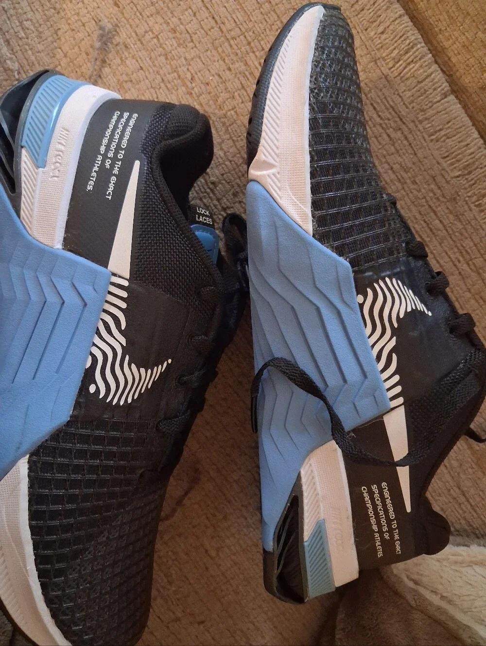 Nike Black and Light Blue Training Sneakers