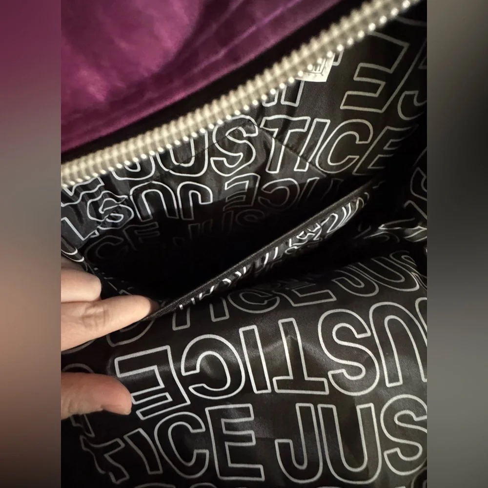 Justice Vibrant Purple and Pink Backpack
