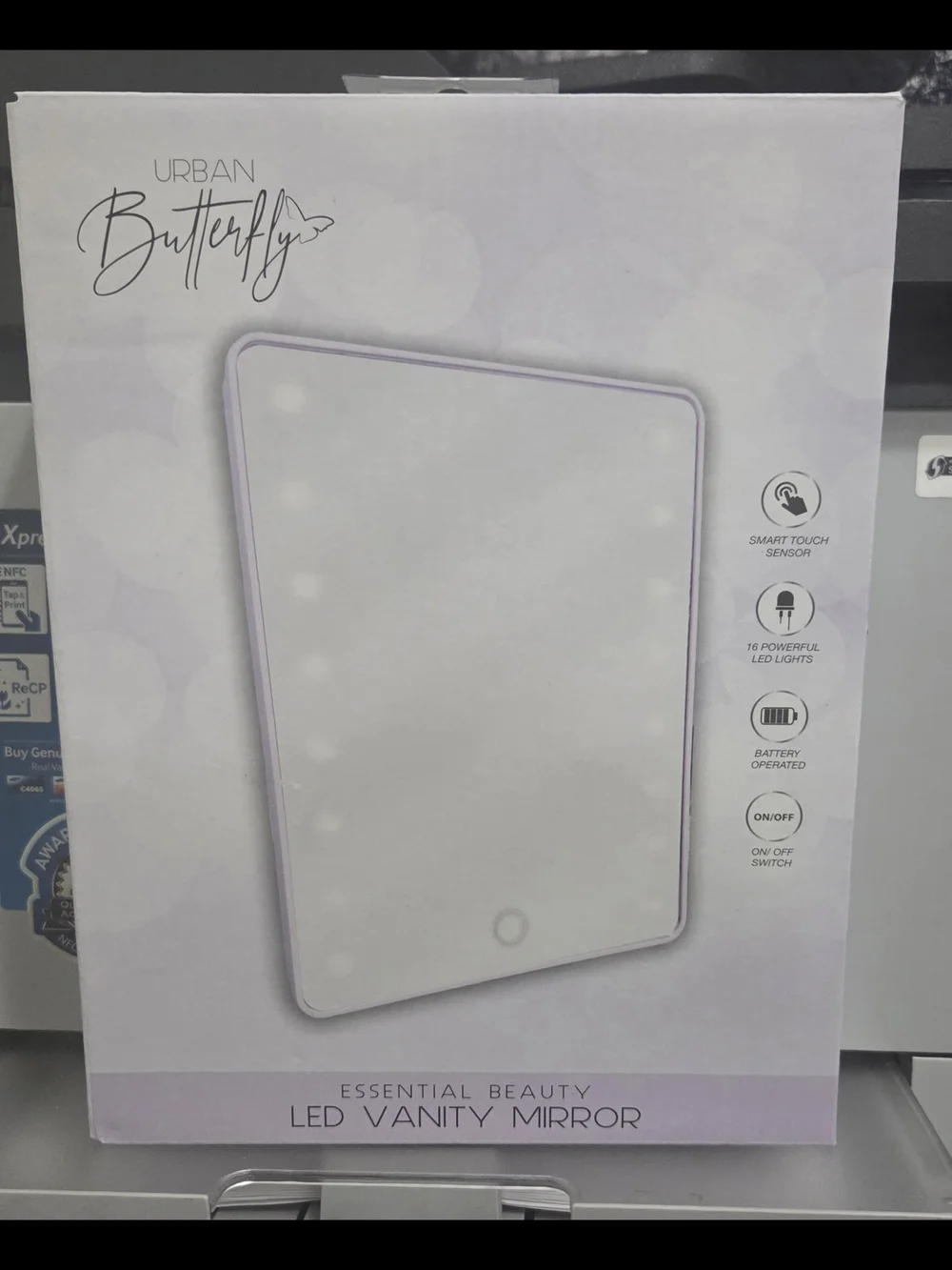 Urban Butterfly Lavender LED Vanity Mirror - Essential Beauty