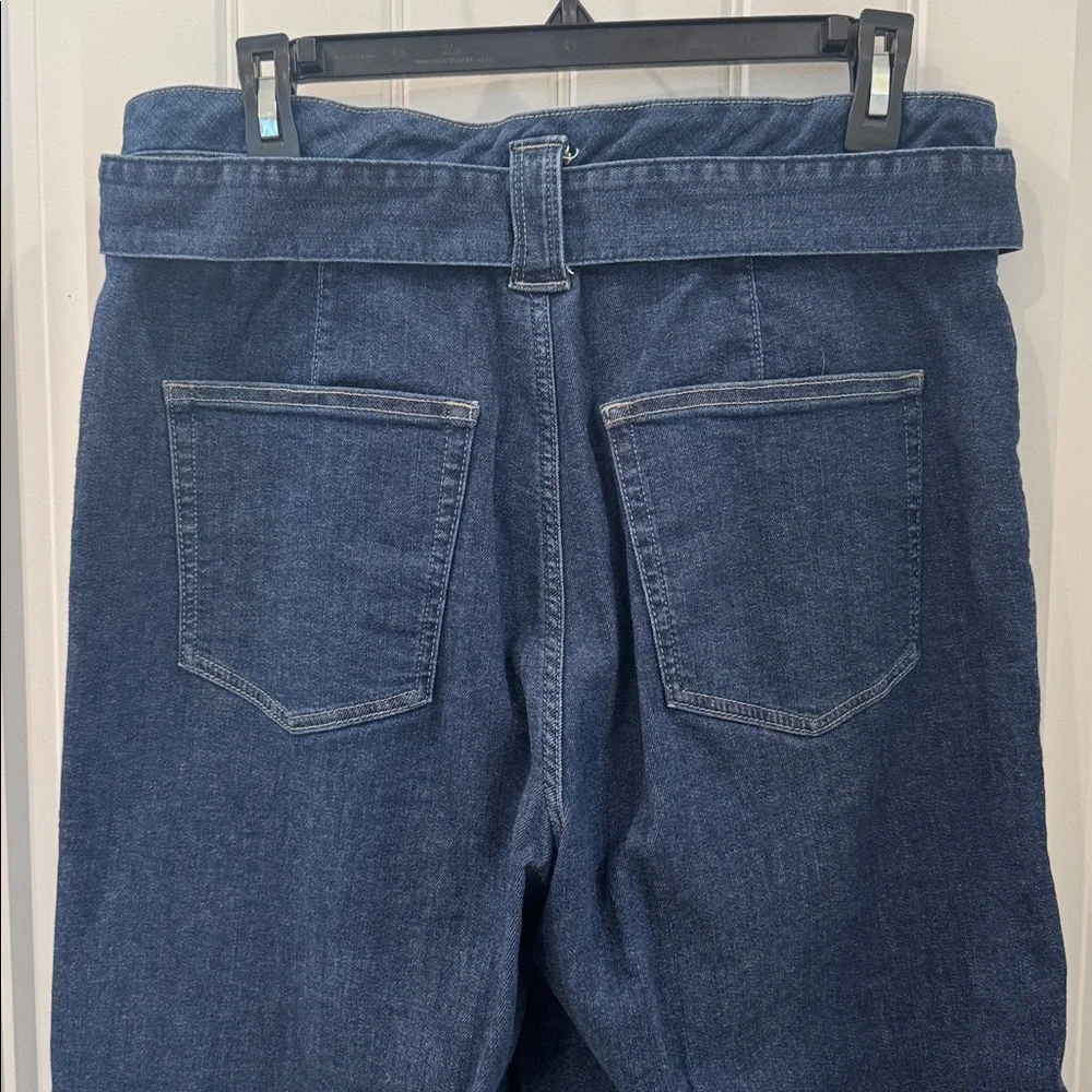J Crew Wide Leg Belted Trouser Jeans Size 29 EUC $148 KL