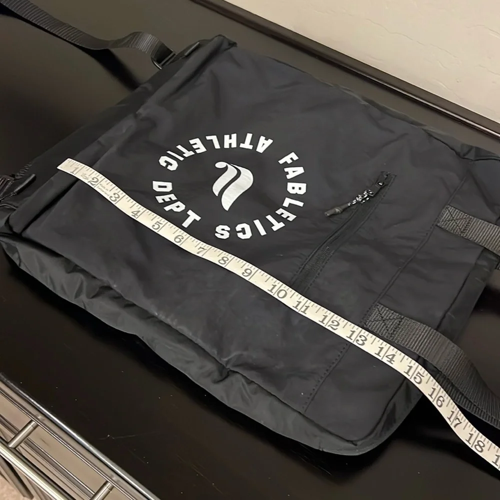 Fabletics The Commuter BackPack black, zippered pockets, adjust. straps, NWT