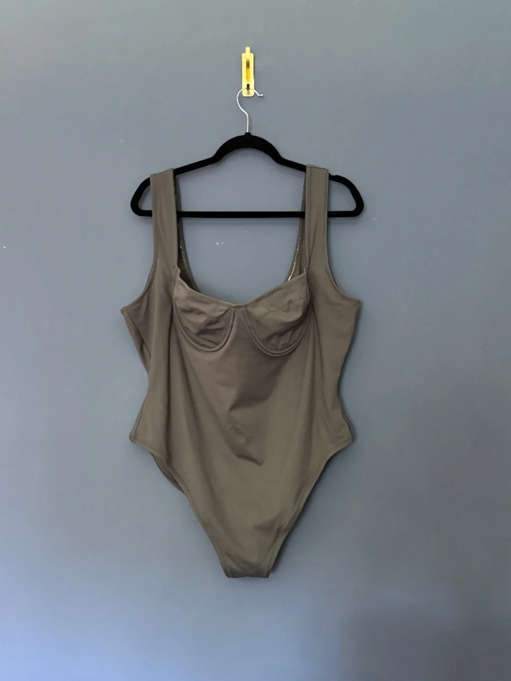 SKIMS gunmetal swim