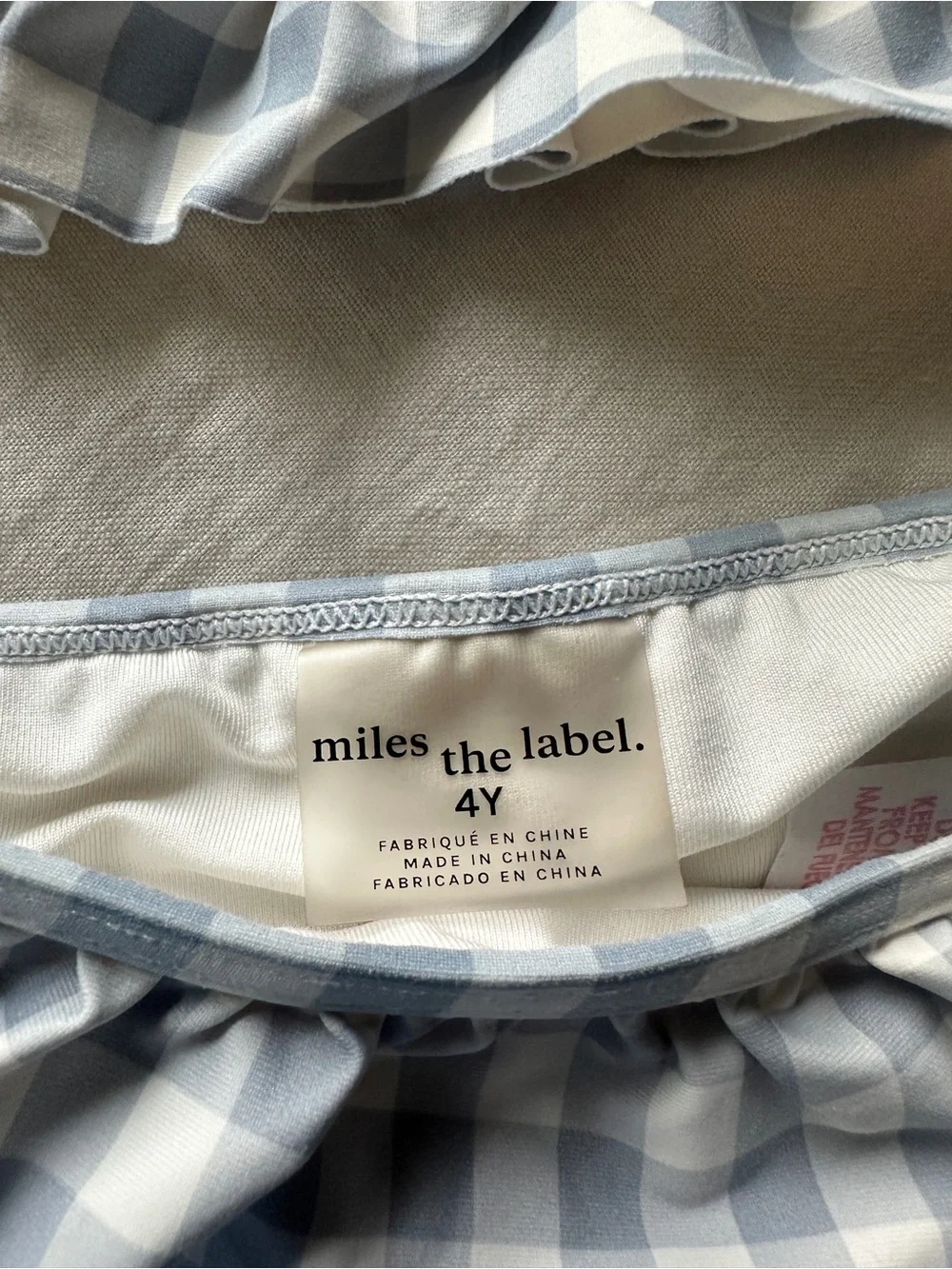 Miles The Label top gingham fabric