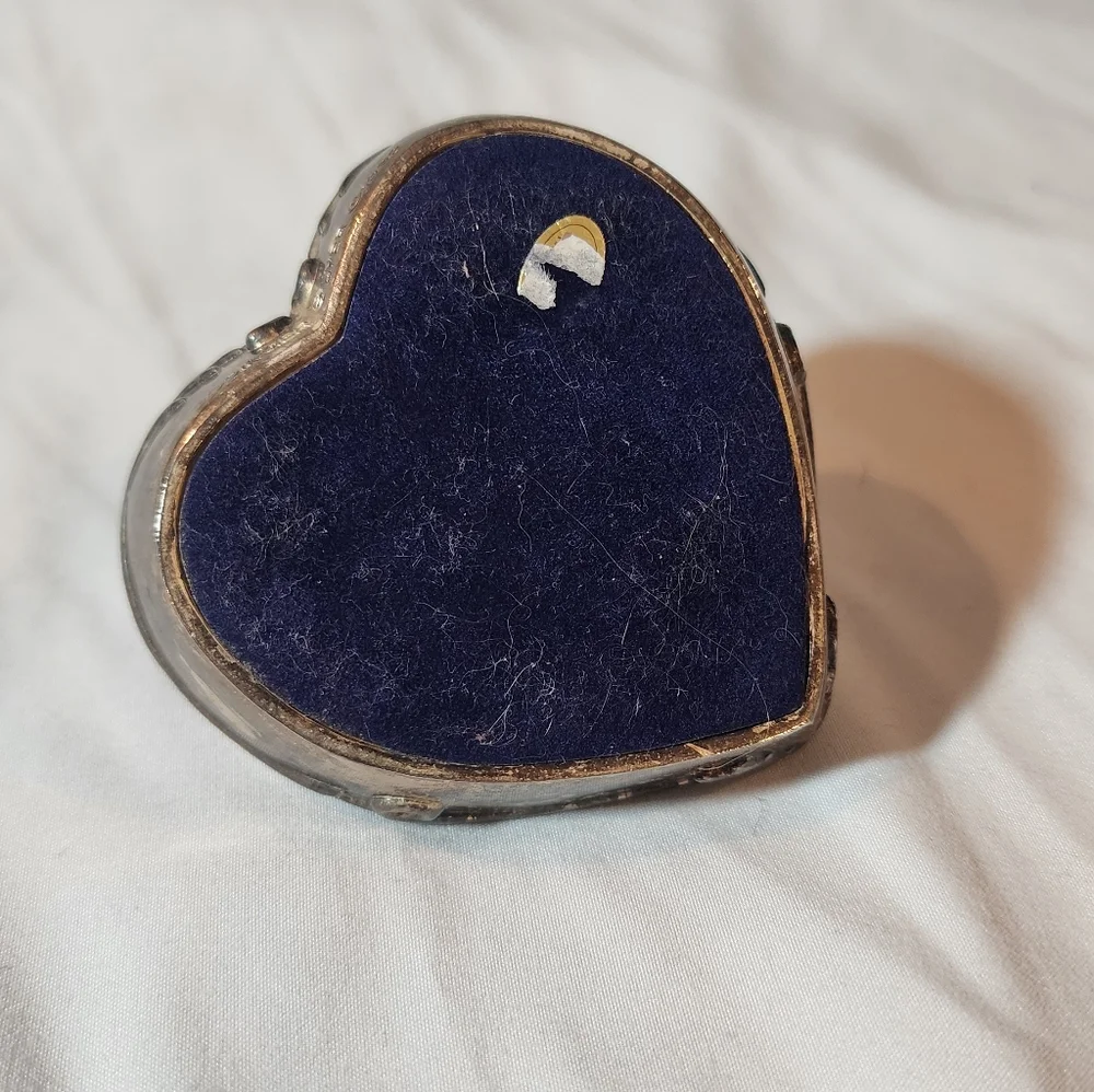 Vintage Silver Plated Godinger Silver 1992 Heart Shaped Ring Holder Heavyweight