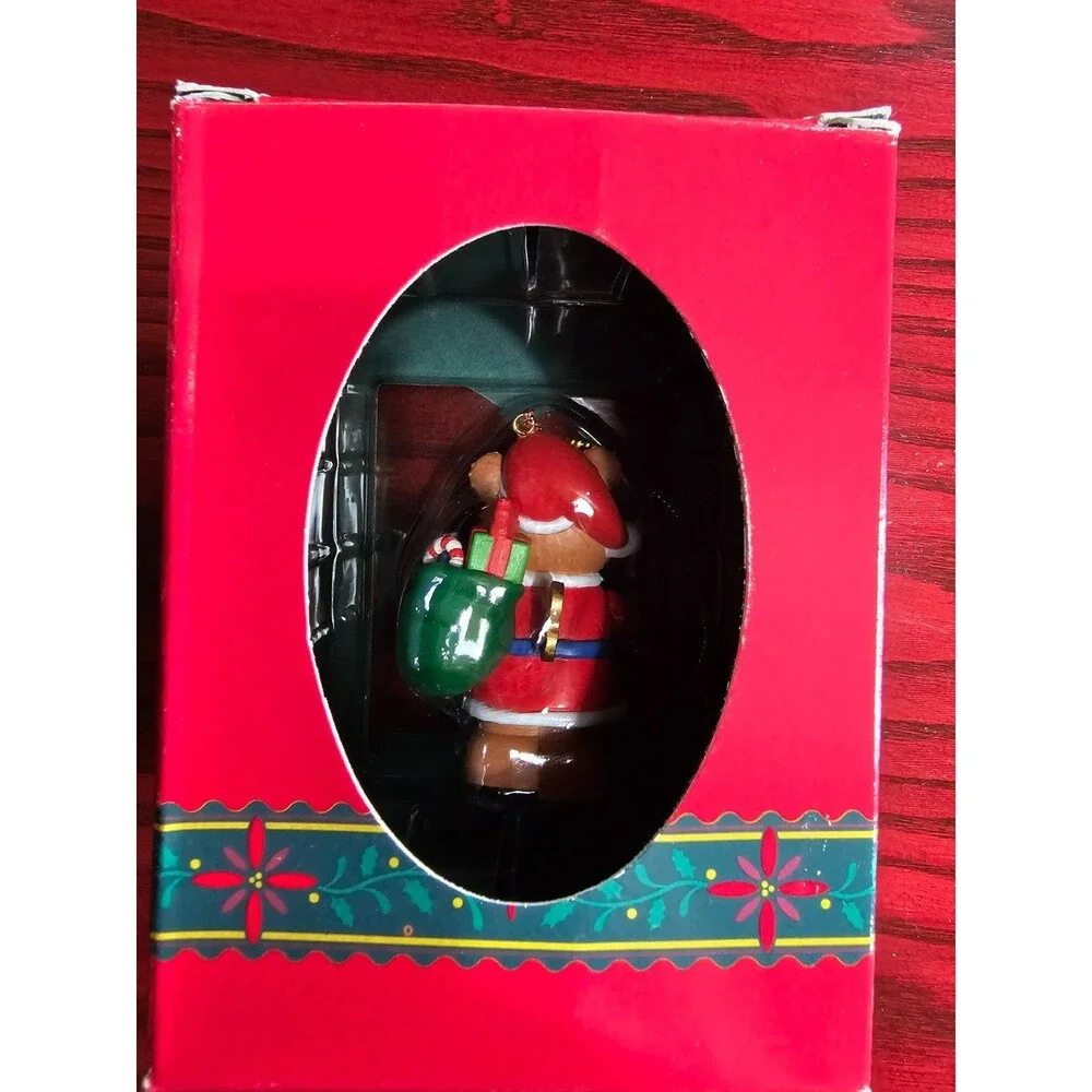 Matrix Industries Christmas Traditions Santa Bear Ornament 1990s In Box