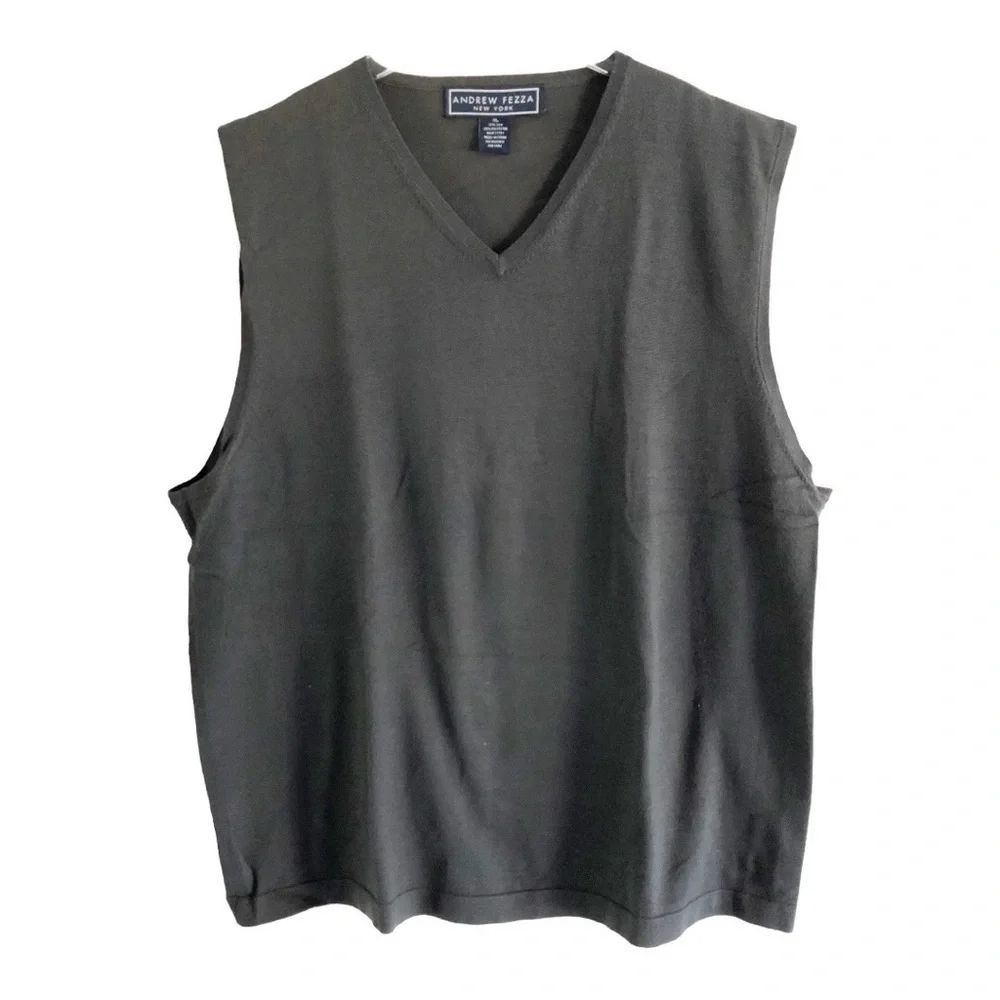 Andrew Fezza New York Silk Blend Knit Vest XL