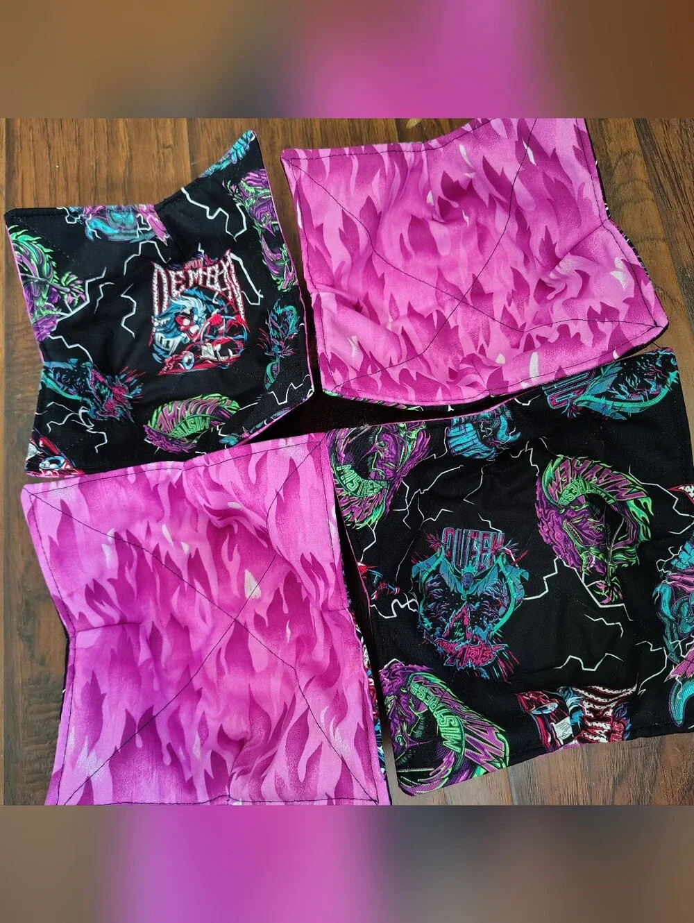 Disney Villains themed Handmade bowl cozy set of four