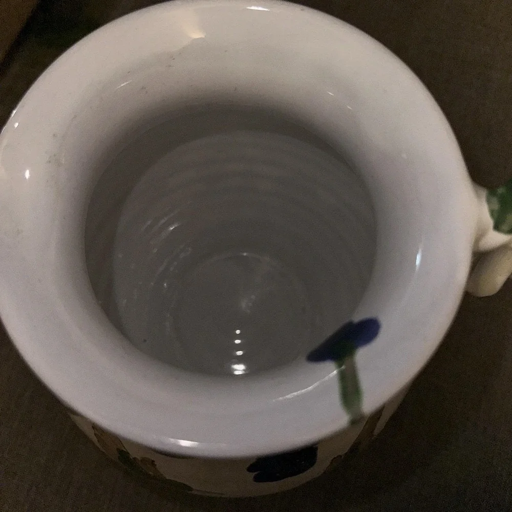 Mesa International Hungarian Pottery Hummingbird‎ Design Pitcher Hungary Signed