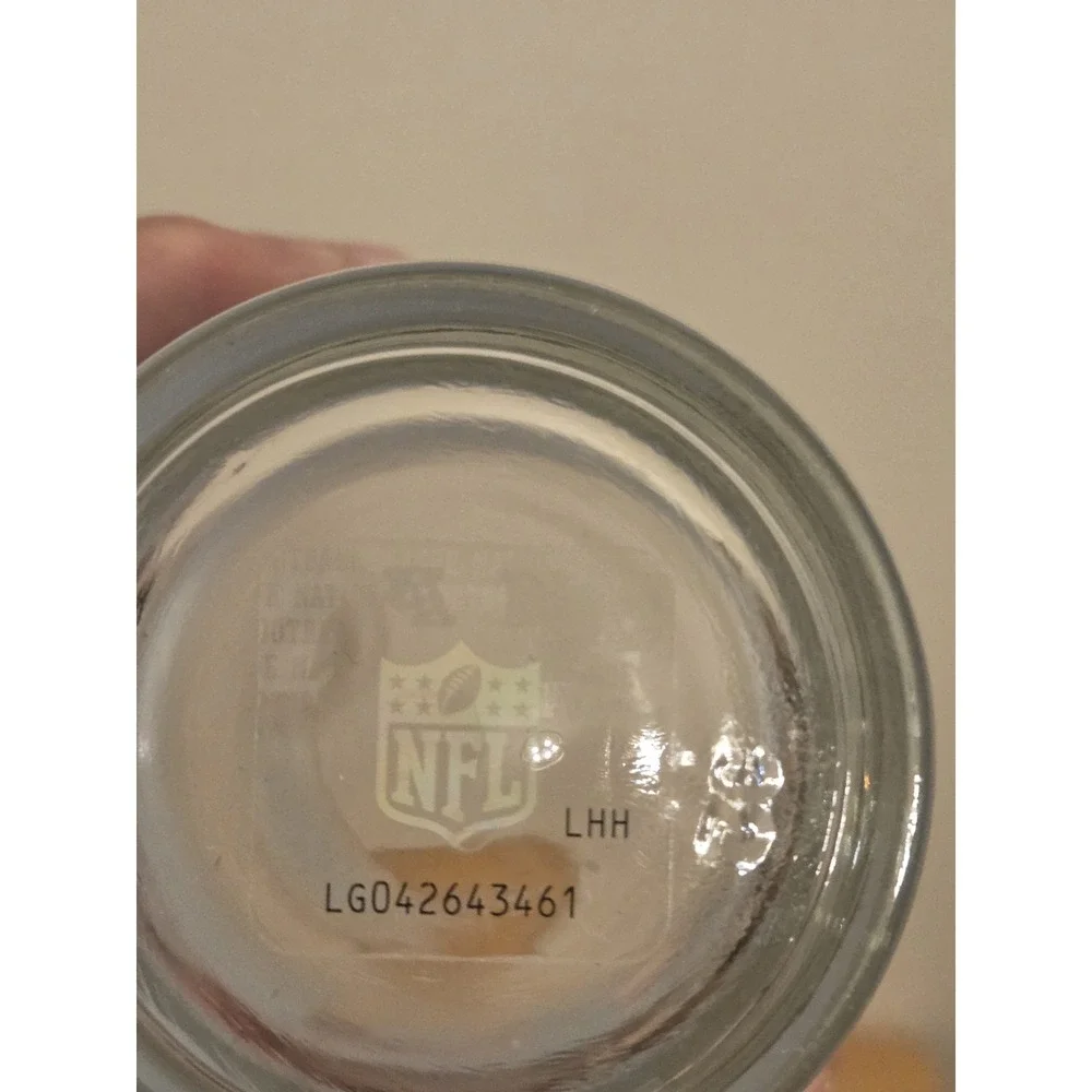 Detroit Lions 16 ounce Striped Pint Drinking Glass Officially NFL Licensed NWOT