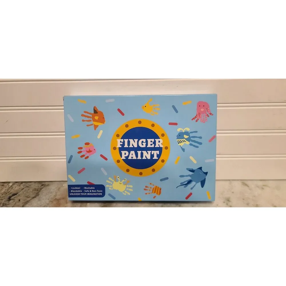 Fingerpaint & Supplies 12x36ml Washable-Blendable Kit