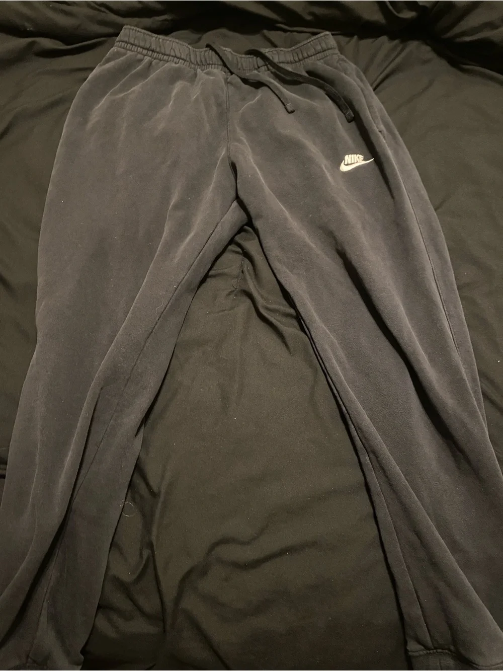 Nike Kids Black Logo Fleece Joggers