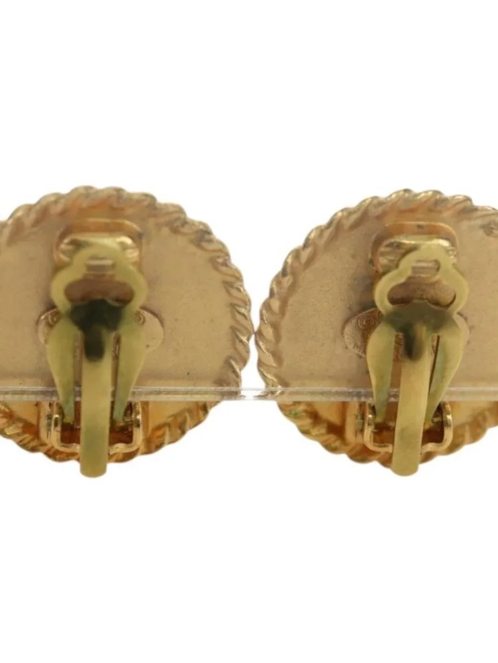 CHANEL COCO Mark Earring metal Gold CC Auth am11179M