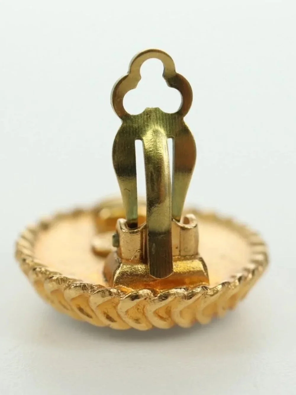 CHANEL COCO Mark Earring metal Gold CC Auth am11179M
