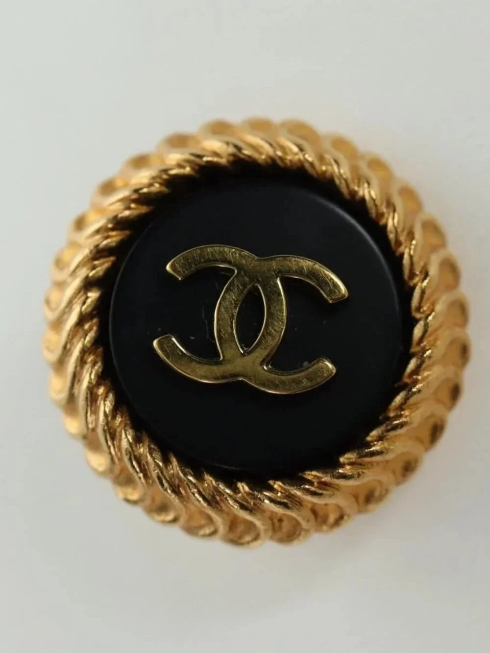 CHANEL COCO Mark Earring metal Gold CC Auth am11179M
