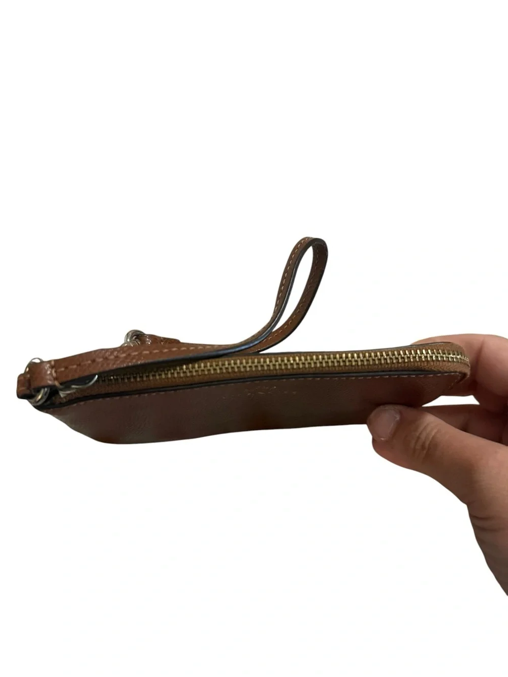 Coach Brown Leather Wristlet