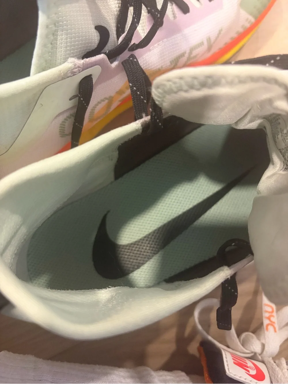 Nike Trail Running Shoes - Mint, Neon Yellow & Orange Accents