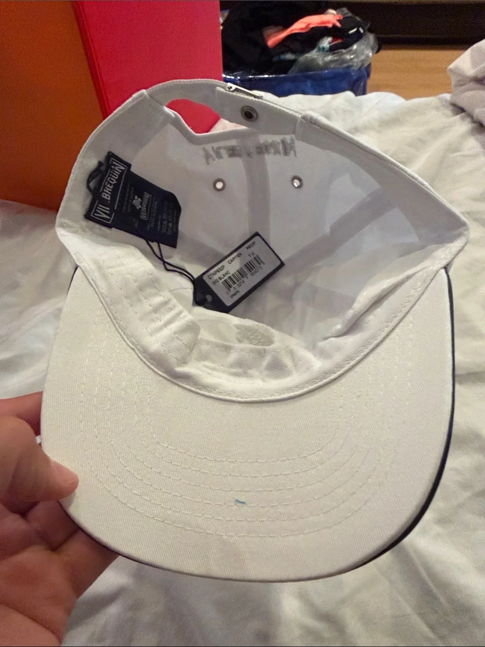 Vilebrequin White Baseball Cap with Logo Trim