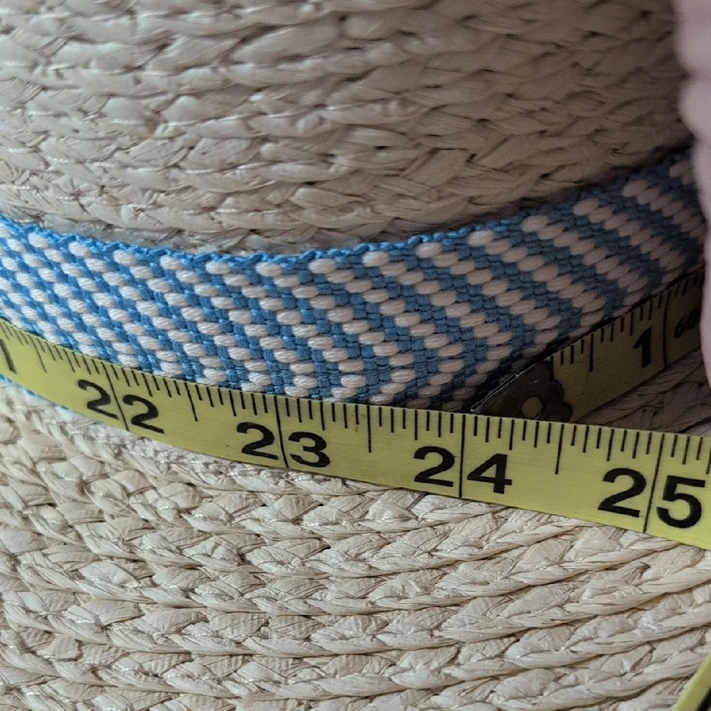 Levi's Wide Brim Straw Hat with Blue Chevron Band