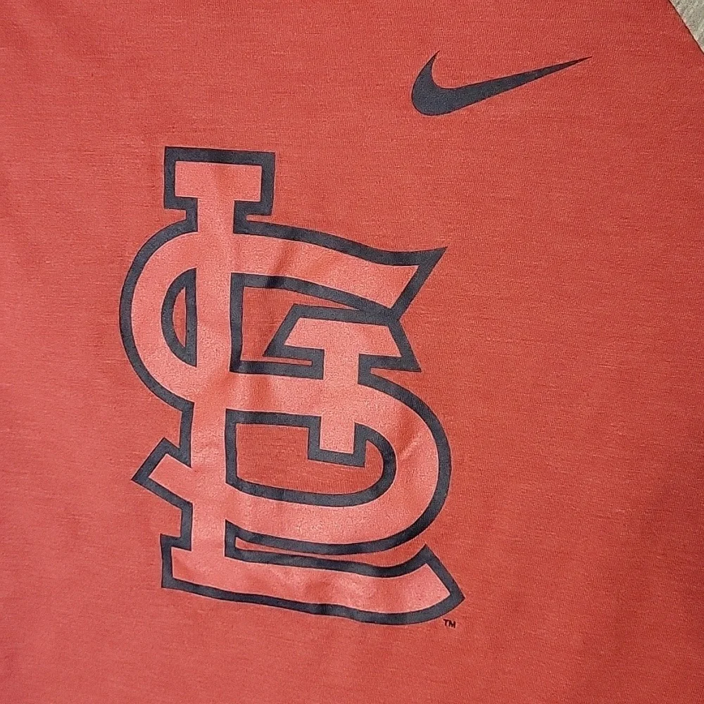 The Nike Tee St Louis Cardinals Ladies Large Top Red Gray Navy White